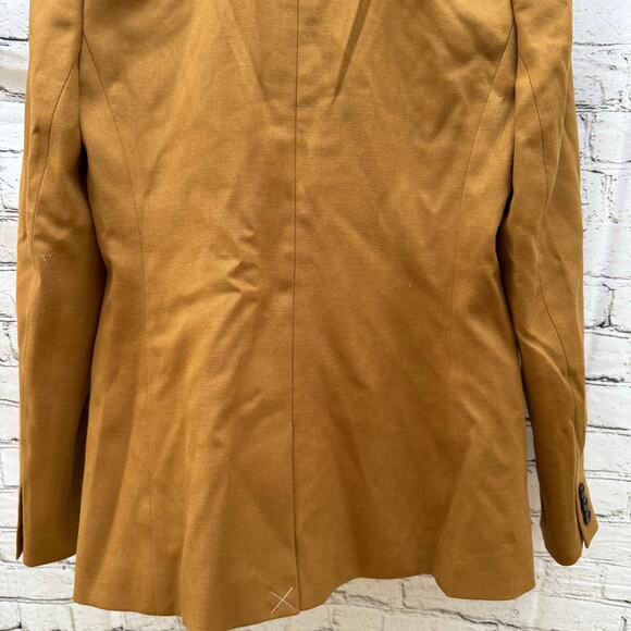 J. Crew Blazer Parke Tan 98% Wool Flannel Size O Classic Work Academia Office - Picture 6 of 8